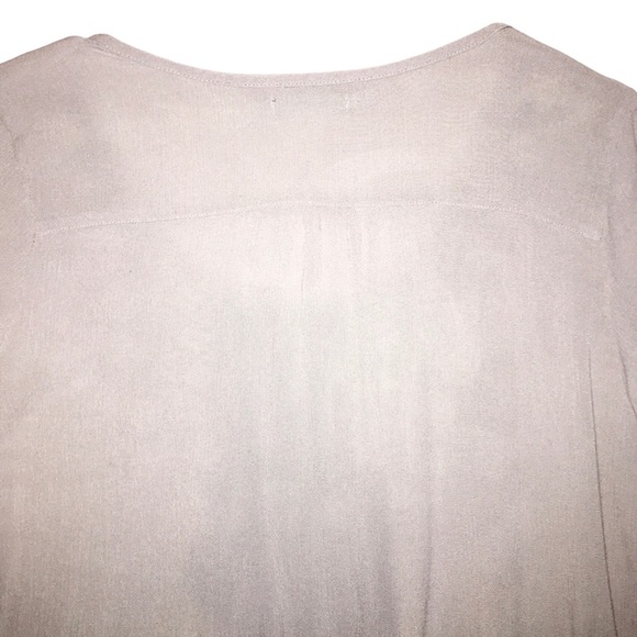 Aztec Beaded & Embroidered Peasant Boho Top Country Blue Gray Maurices Medium - Picture 9 of 15